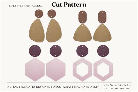 Once you have both layers cut, its time to assemble your earrings. . Cricut earring template